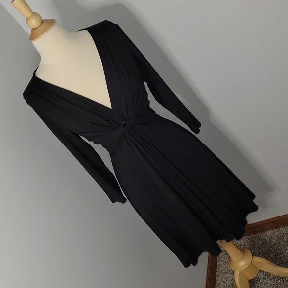 princess polly baby blue dress Day to Night in a Cold Shoulder Little Black Dress main image 0
